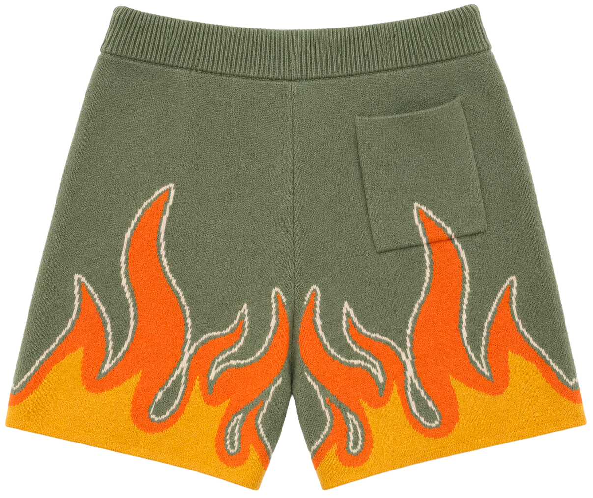 REBEL MINDS HEAVY KNIT SHORTS DK SAGE - 151-947
