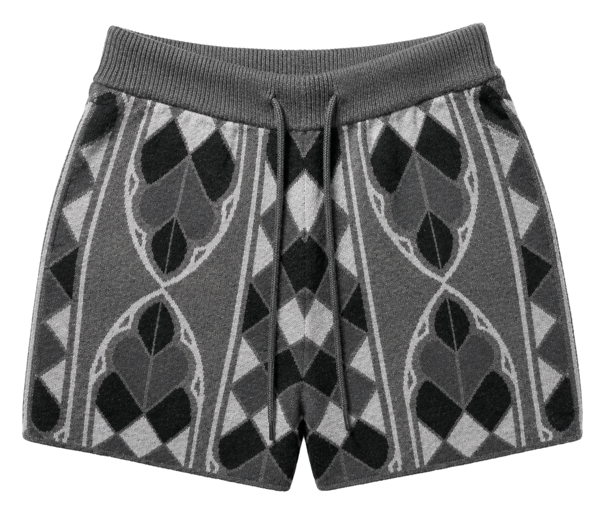 REBEL MINDS HEAVY KNIT SHORTS CHARCOAL - 151-942