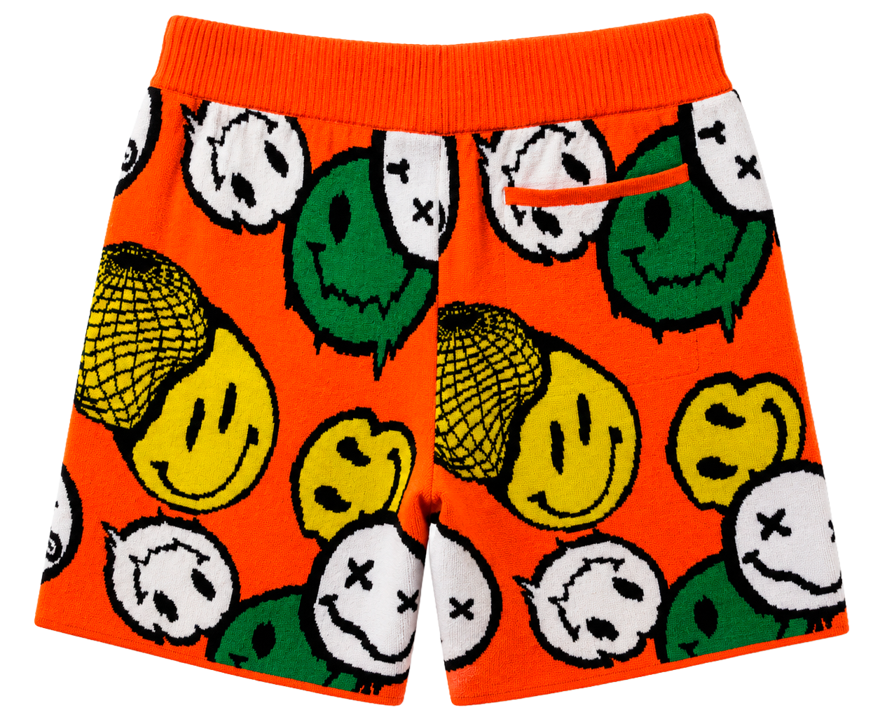 REBEL MINDS HEAVY KNIT SHORTS ORANGE - 131-981