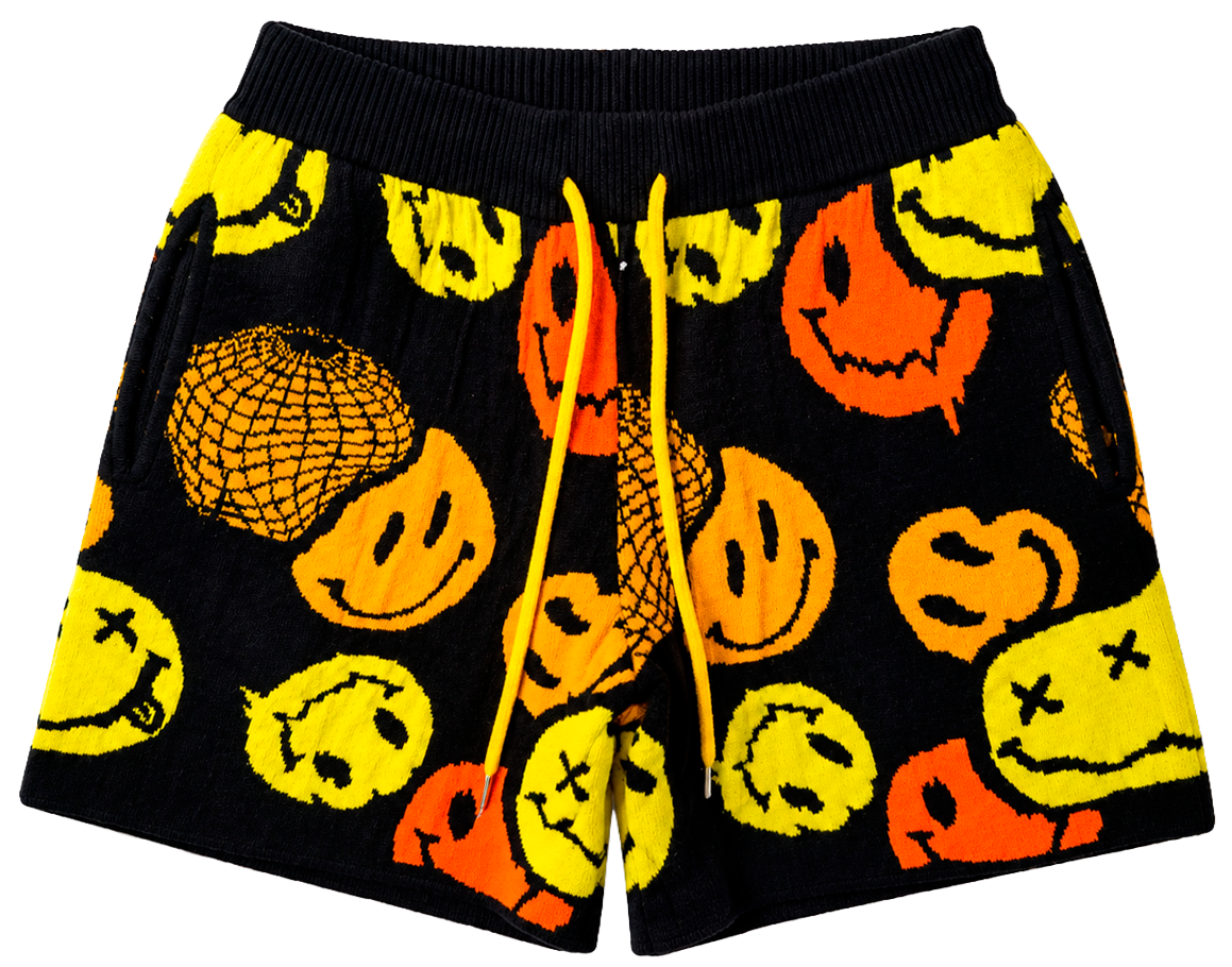 REBEL MINDS HEAVY KNIT SHORTS BLACK - 131-981