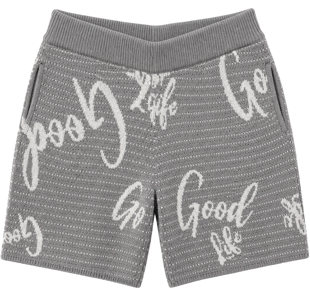 RINGSPUN KNIT SWEAT SHORTS GREY - 351-924