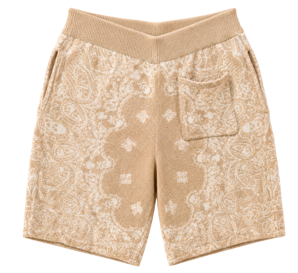 RINGSPUN PAISLEY KNIT SHORTS BEIGE - 351-923