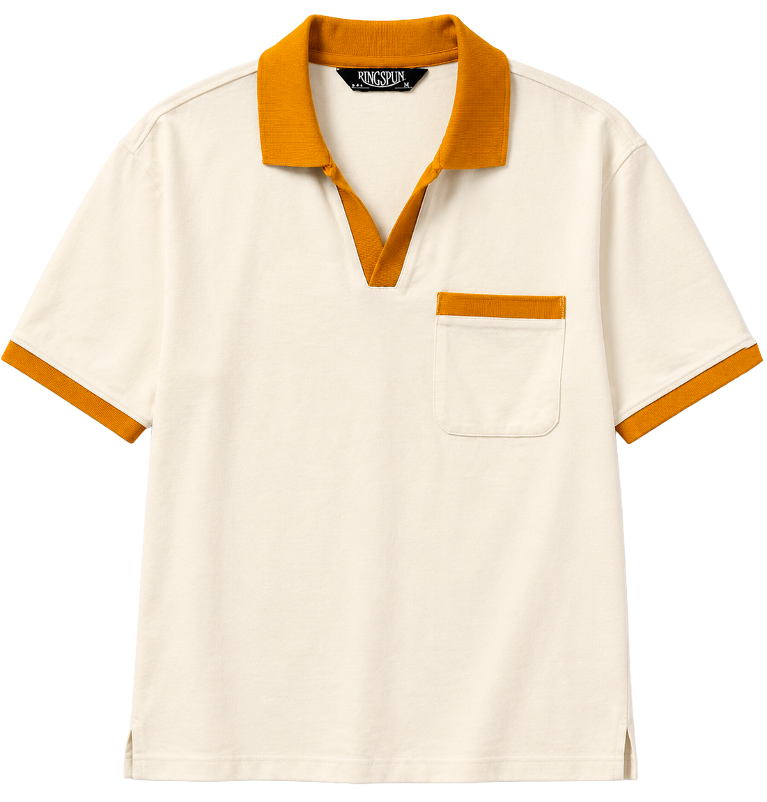 RINGSPUN S/S KNIT POLO SHIRT CREAM - 341-111