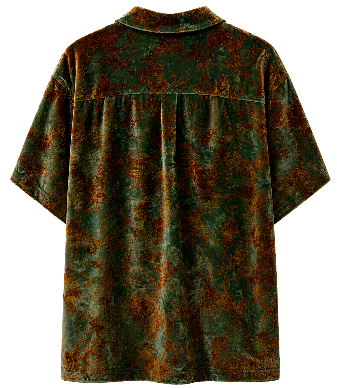RINGSPUN VELVET B/D LOUNGE SHIRT OLIVE - 351-786
