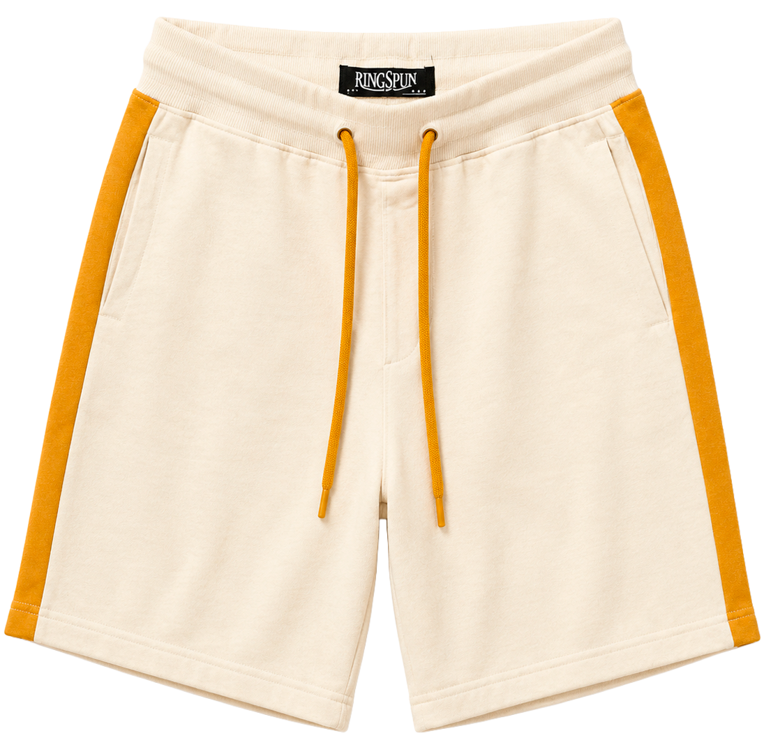 RINGSPUN BASIC SWEAT SHORTS CREAM - 341-911