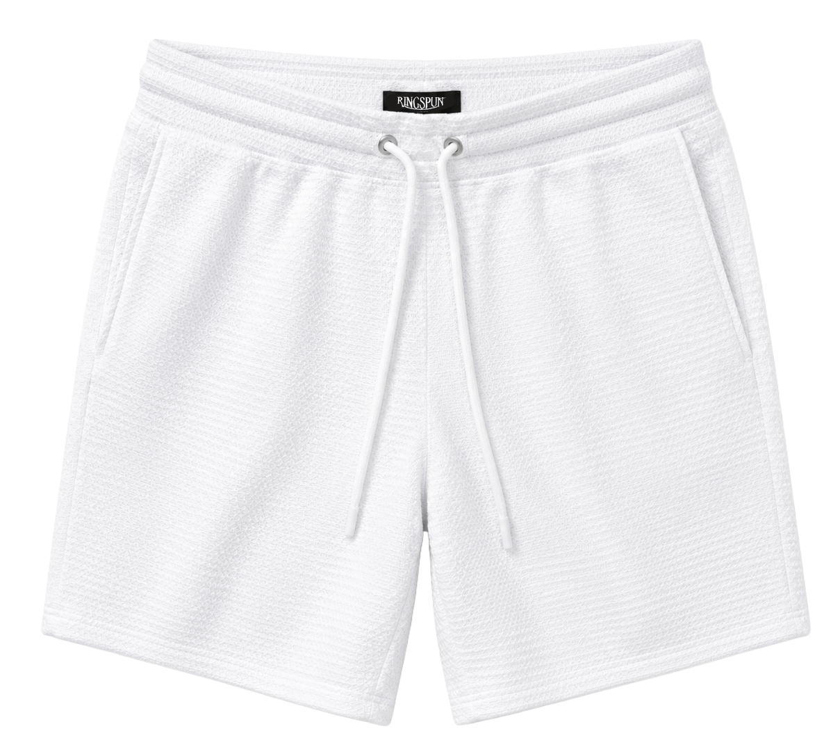 RINGSPUN KNIT SWEAT SHORTS WHITE - 341-942