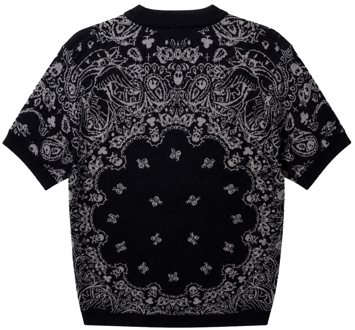RINGSPUN S/S KNIT B/D POLO SHIRT BLACK - 351-123