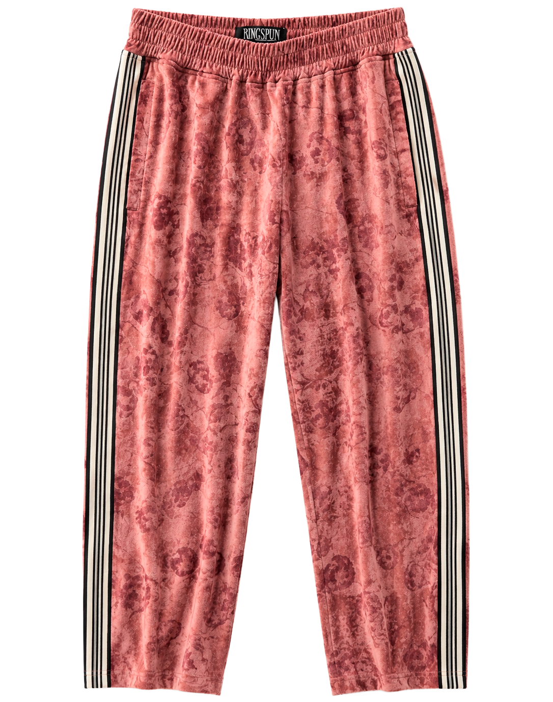 RINGSPUN FLORAL VELOUR LOUNGE PANTS DUSTY PINK - 352-415