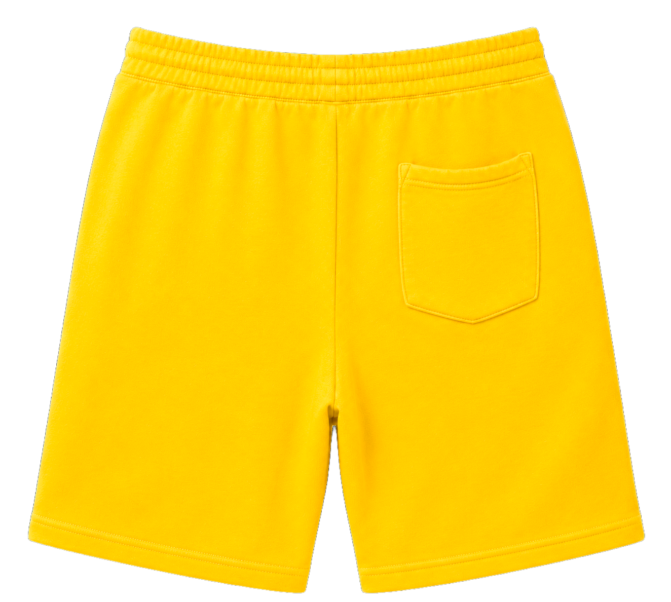 WELL ESTABLISHED GRAPHIC SWEAT SHORTS YELLOW - FIRE