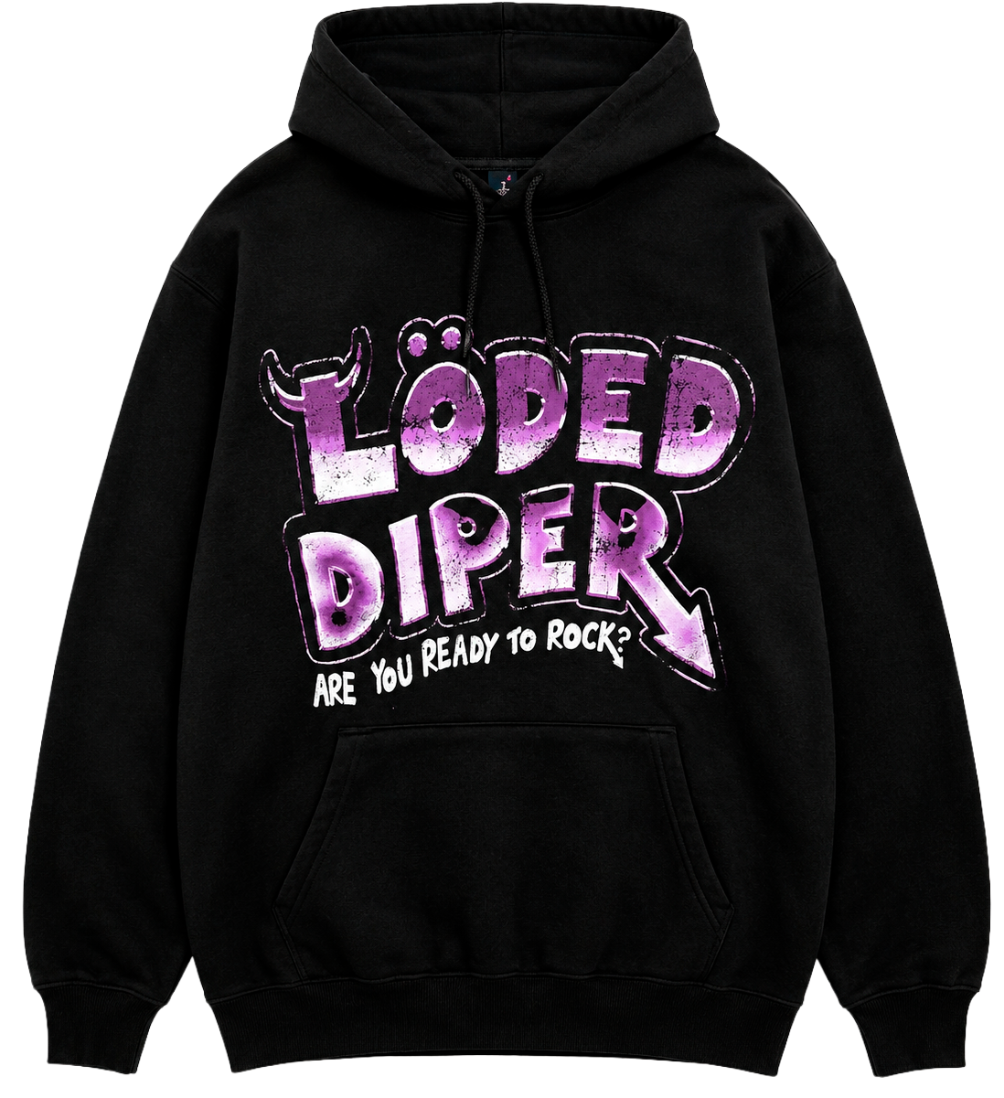 LICENSED GRAPHIC HOODIE BLACK - LODED DIPER