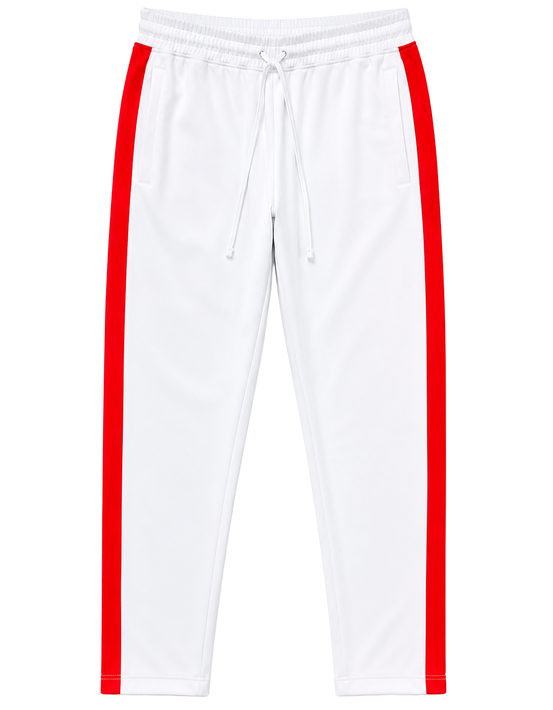 REBEL MINDS IR TRACK PANTS WHITE/RED - 100-403