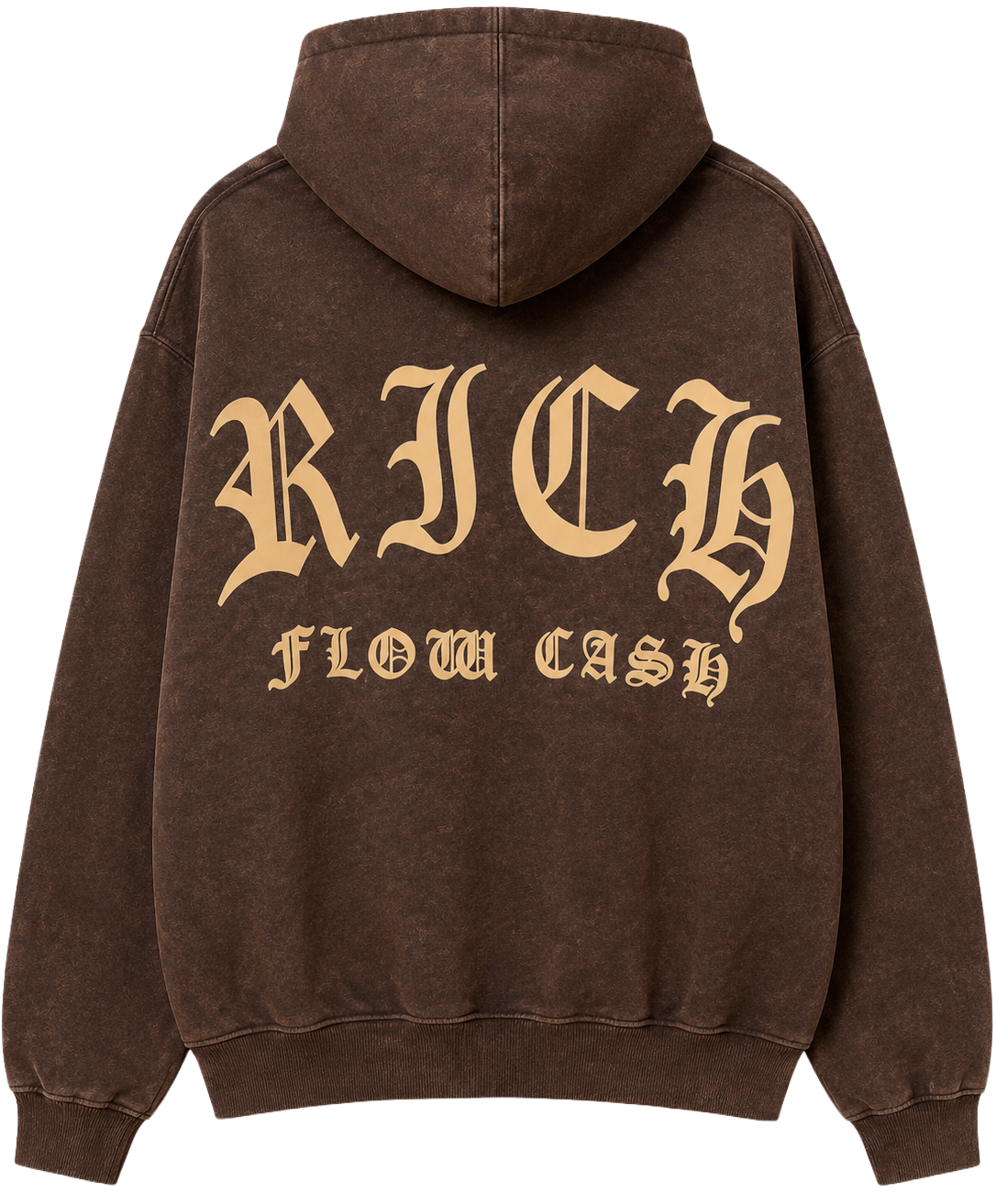 REBEL MINDS CASH FLOW HOODIE RUST - 152-347