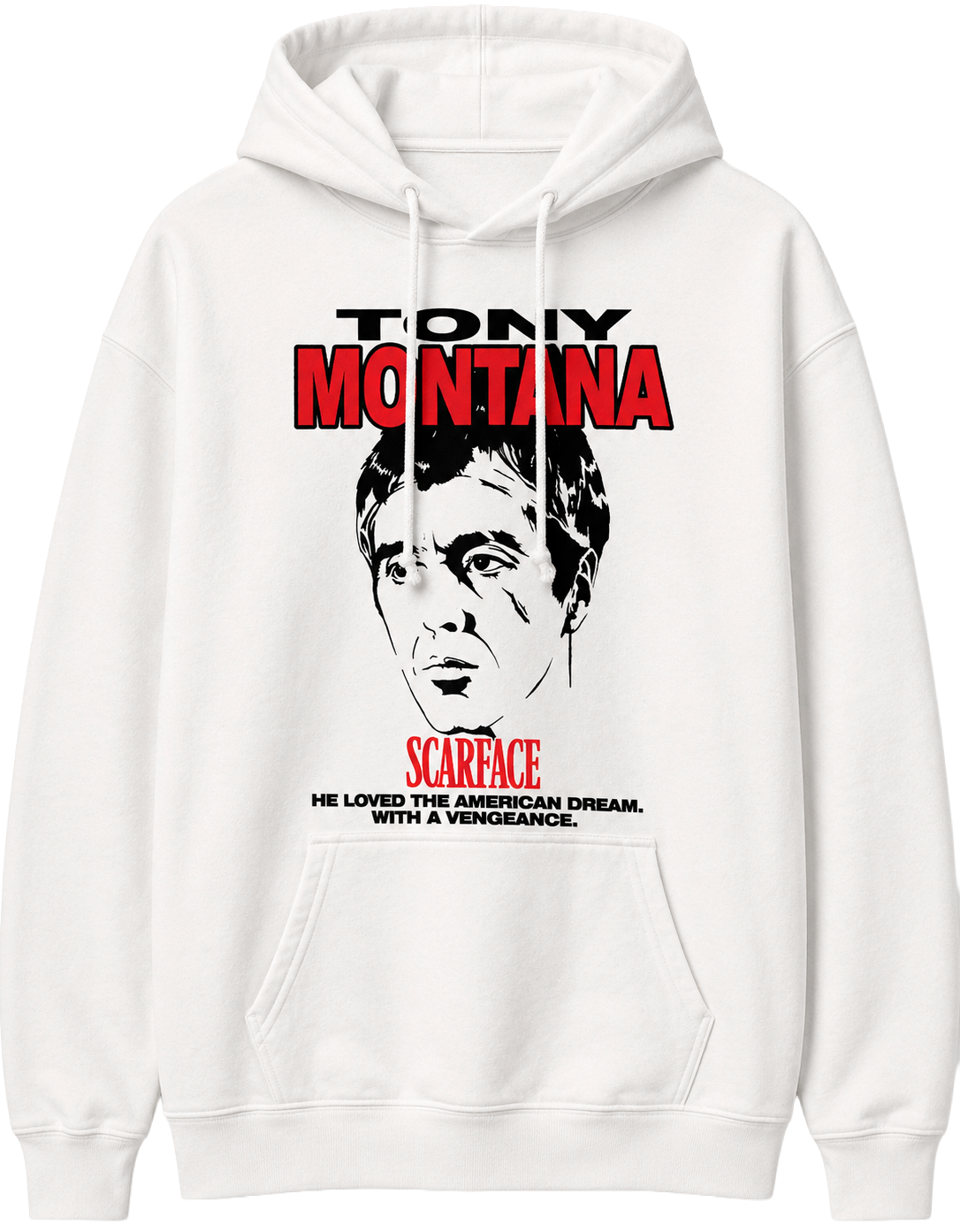 LICENSED SCARFACE MOVIE HOODIE WHITE - S8AH2455RC