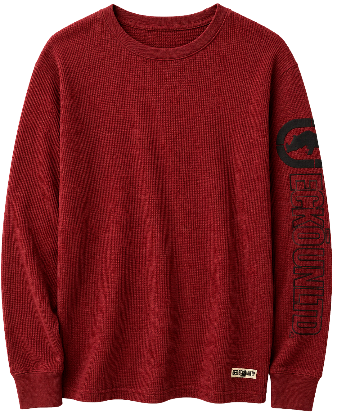 ECKO UNLTD L/S THERMAL SHIRT RED MARLED - EO34L404