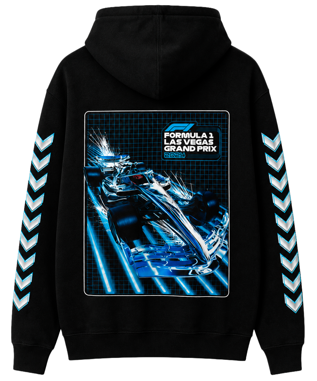 FORMULA 1 LAS VEGAS ZIP HOODIE JACKET BLACK - LVGP STREAK