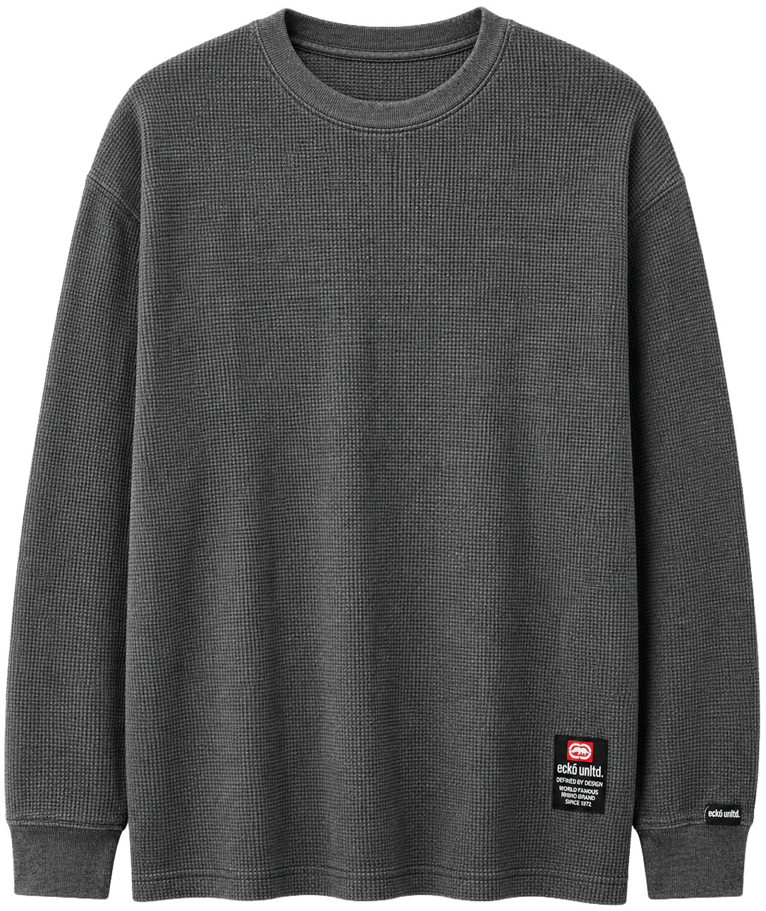 ECKO UNLTD L/S THERMAL SHIRT CHAR HEATHER - EO34L366