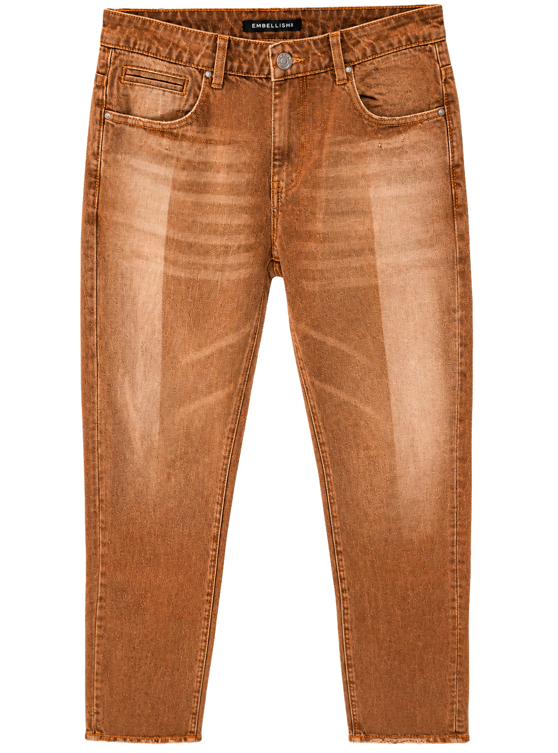 EMBELLISH DISTRESSED JEANS BROWN WASH - EMBSPR24-042