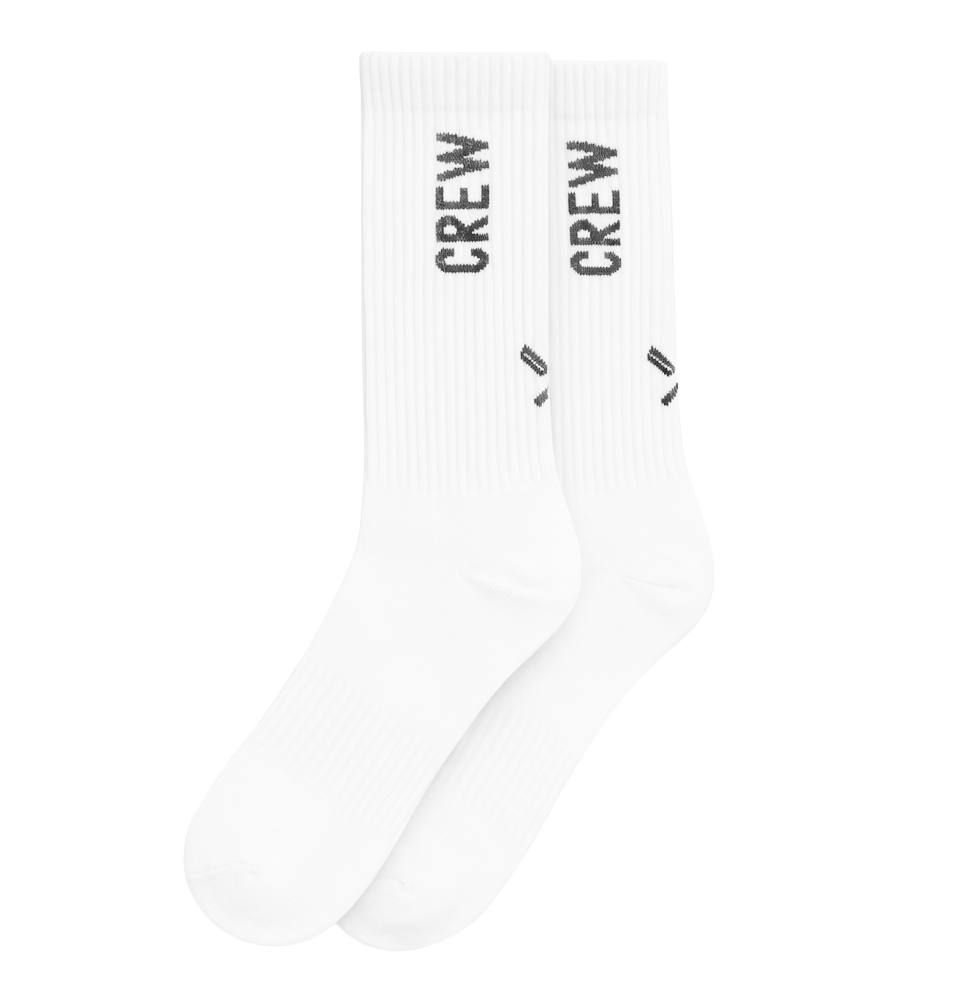 DISTORTED PEOPLE ATHLETIC CREW SOCKS WHT/BLK - 2567