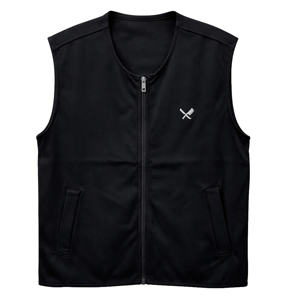 DISTORTED PEOPLE DESERT ZIP VEST BLACK - 4006