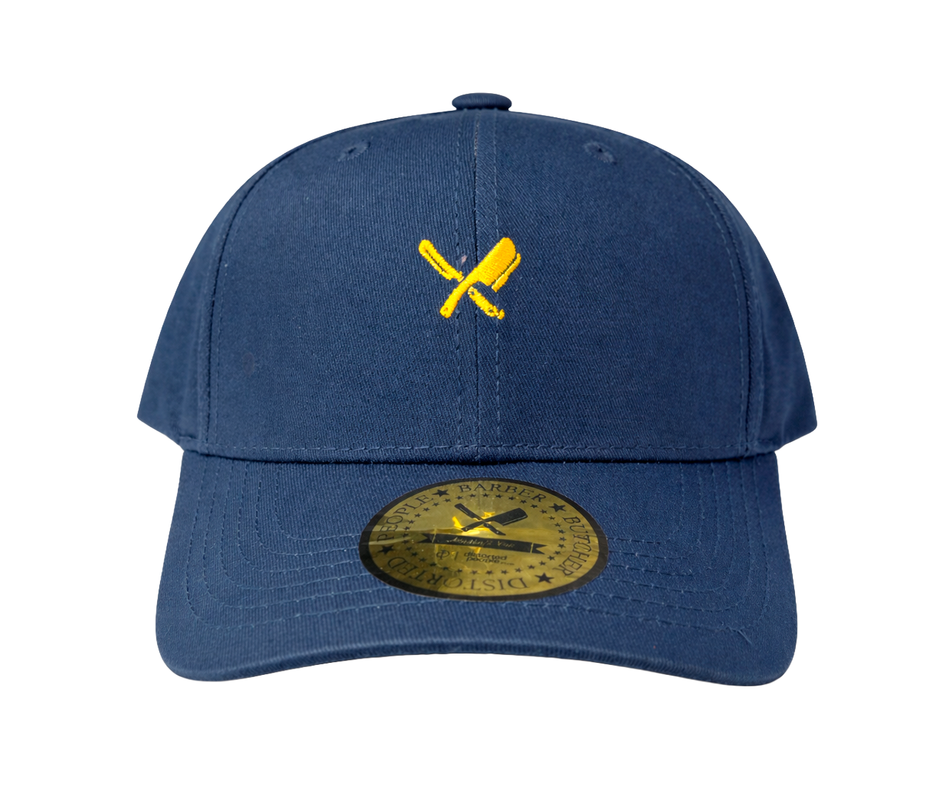 DISTORTED PEOPLE ONE INCH BLADES DAD HAT NAVY AMBER - 2536