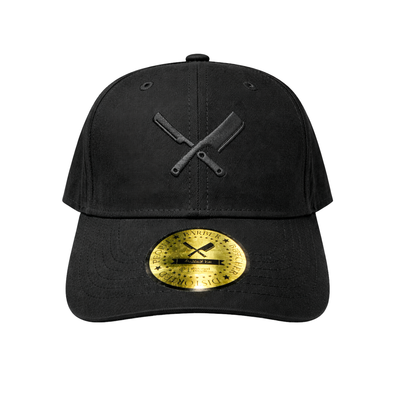 DISTORTED PEOPLE BLADES SUEDE DAD HAT BLACK - 2527