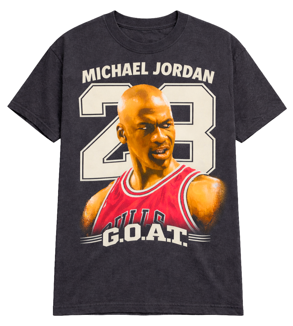 LICENSED GRAPHIC T-SHIRT LIMO WASHED BLACK - JORDAN GOAT