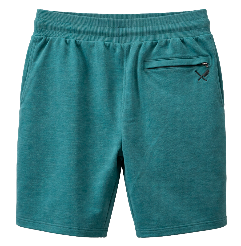 DISTORTED PEOPLE SWEAT SHORT PETROL/BLACK - 3557