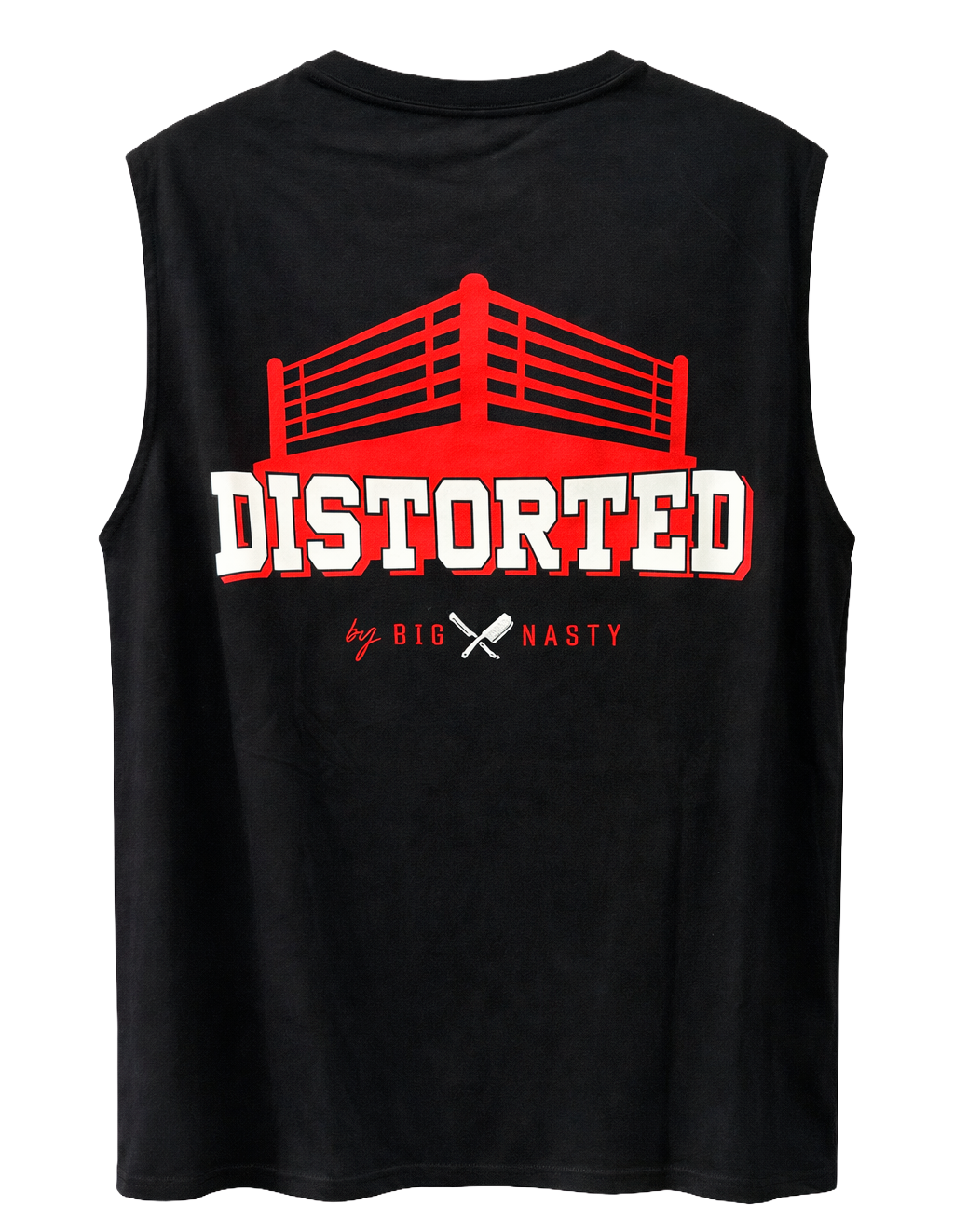 DISTORTED PEOPLE GRAPHIC TANK TOP BLK/RED/WHITE - 3569