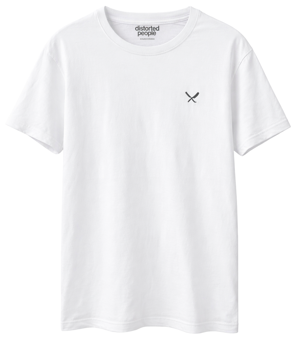 DISTORTED PEOPLE EMBROIDERED T-SHIRT WHITE - 1517