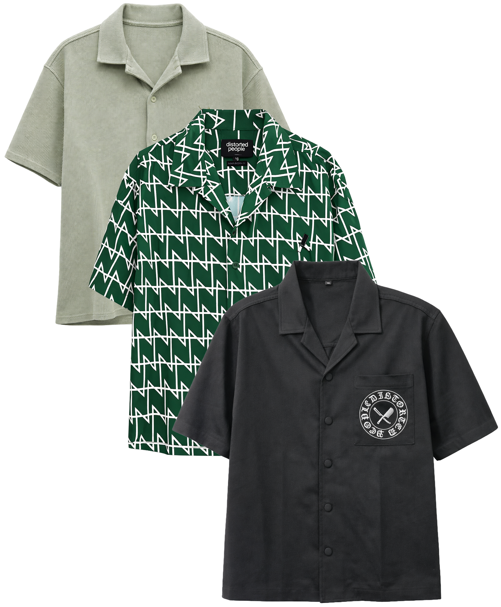 DISTORTED PEOPLE ASSORTED S/S B/D SHIRTS ASST - DPSSBD