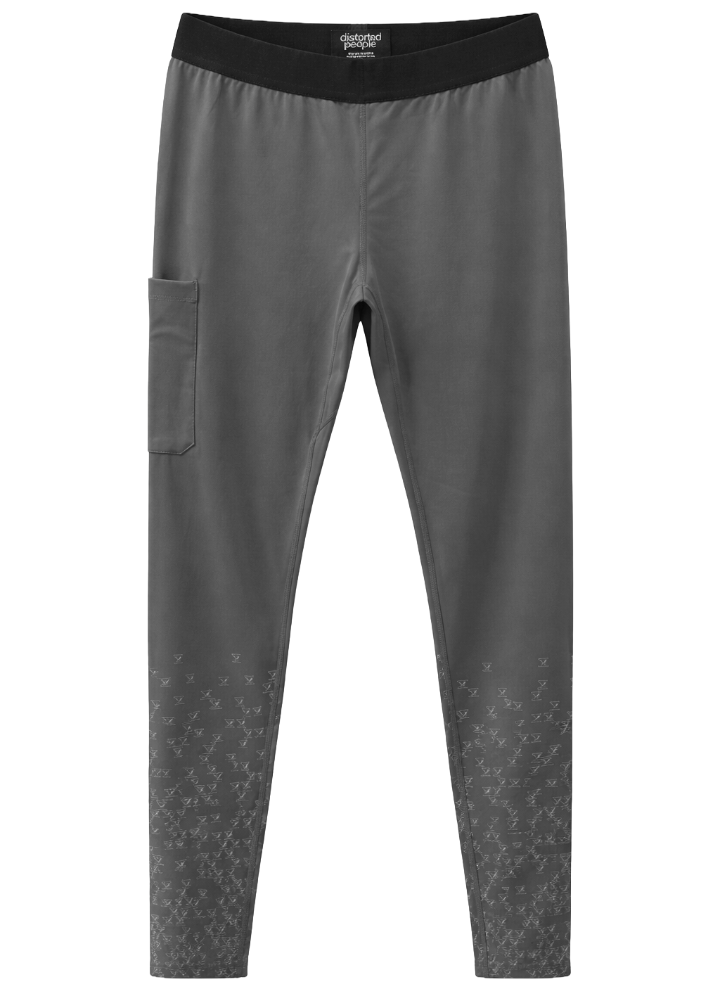 DISTORTED PEOPLE MENS WORKOUT TIGHTS SLATE - 3963