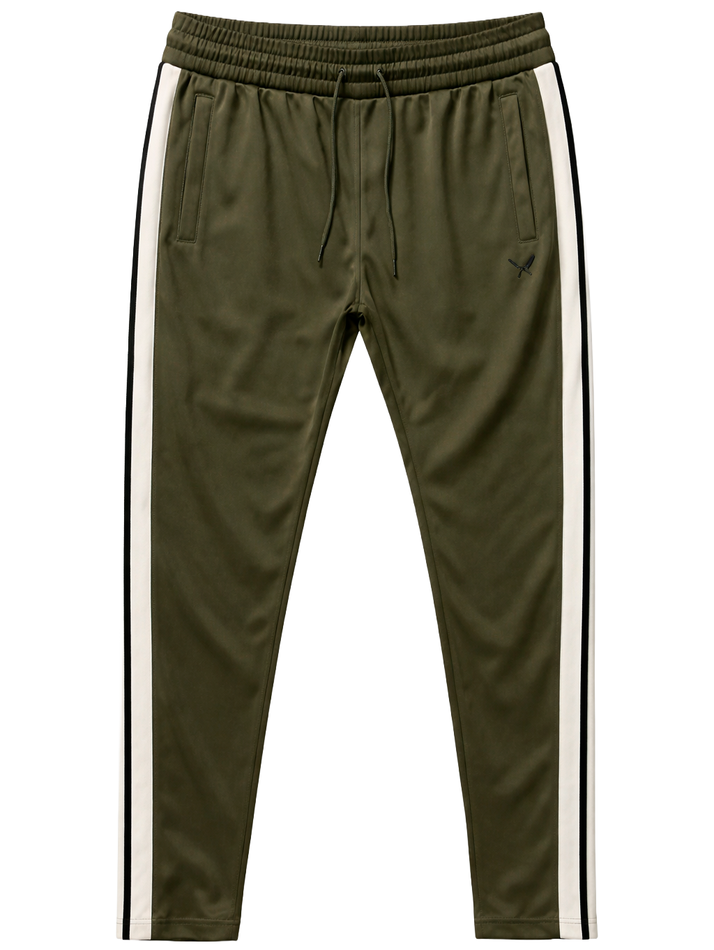 DISTORTED PEOPLE TRACK PANTS OLIVE/OFF WHT/BLACK - 3465
