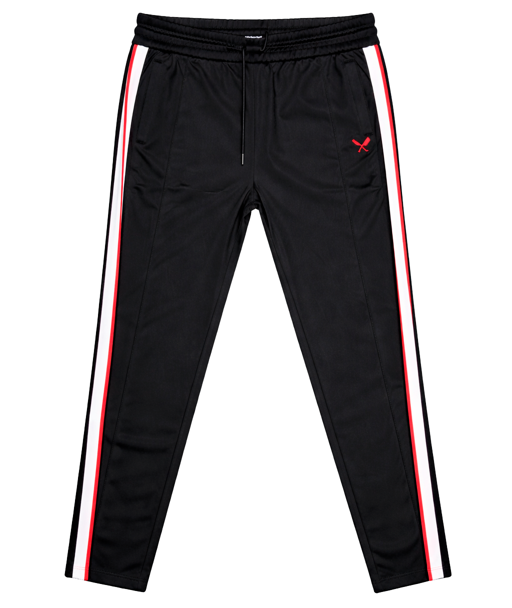 DISTORTED PEOPLE TRACK PANTS BLACK/RED/WHT - 3572