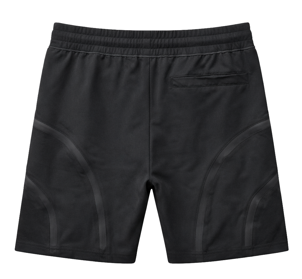EPTM NYLON ZIPPERED TRACK SHORTS BLACK - 12265