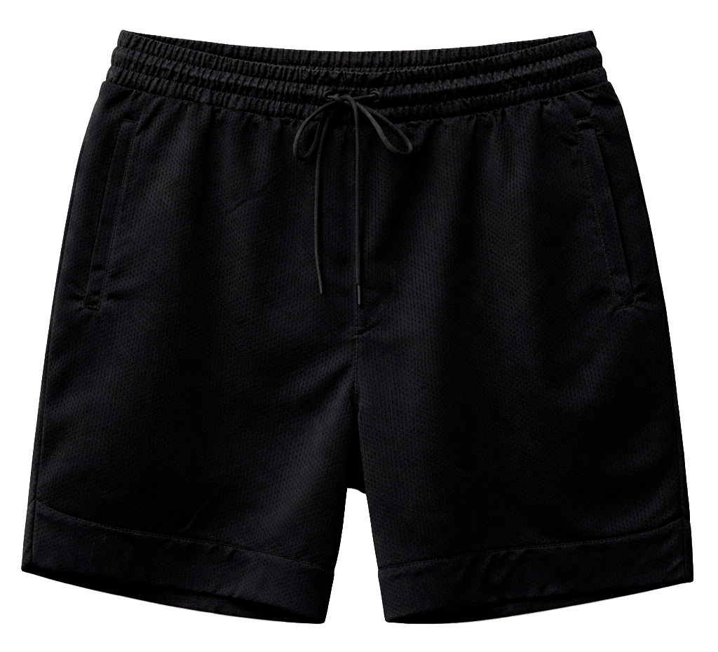REBEL MINDS PLUS SIZE BASKETBALL SHORTS BLACK - 100-931