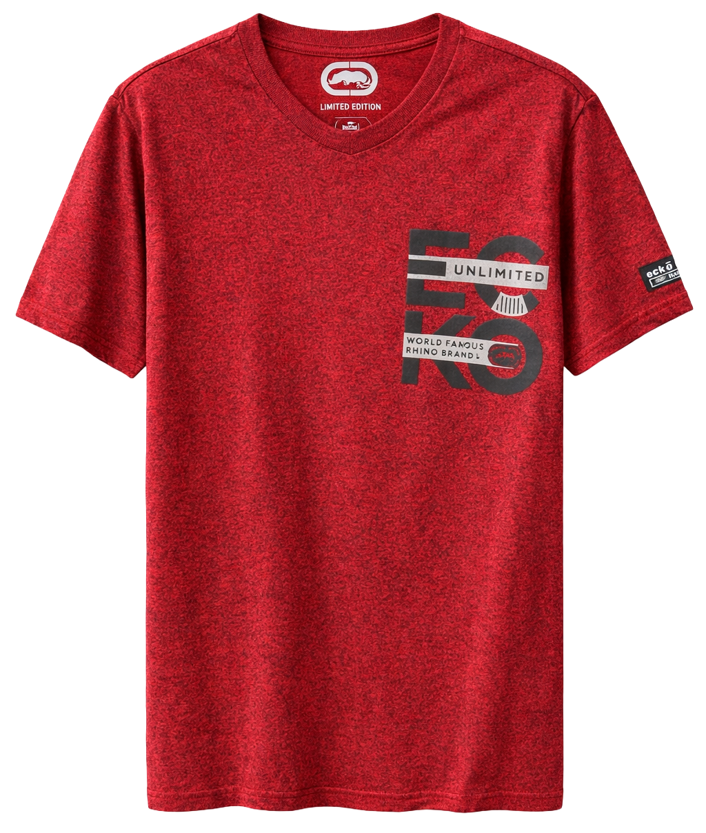 ECKO UNLTD S/S T-SHIRT RED MARLED - EO14K1418
