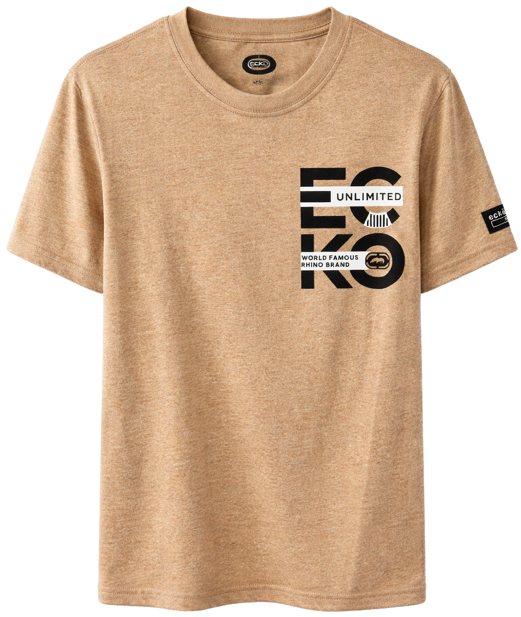 ECKO UNLTD S/S T-SHIRT OATMEAL HTR - EO14K1418