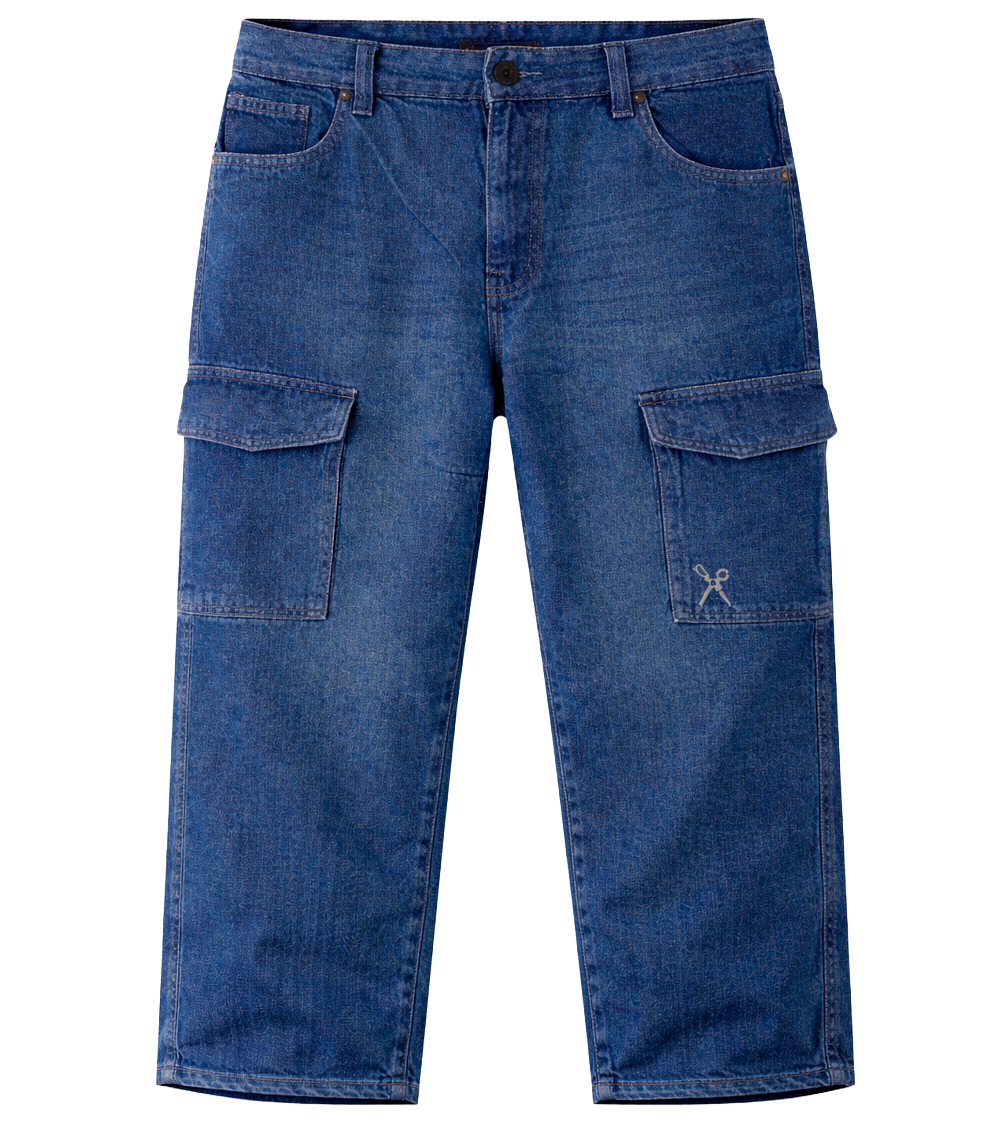 MARC ECKO LOOSE FIT CARGO JEANS DK BLUE - ME15J31