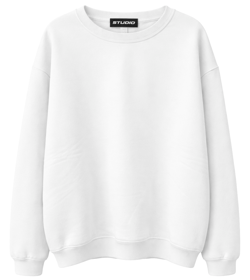 STUDIO PLUS SIZE CREWNECK PULLOVER WHITE - CT182012WHX