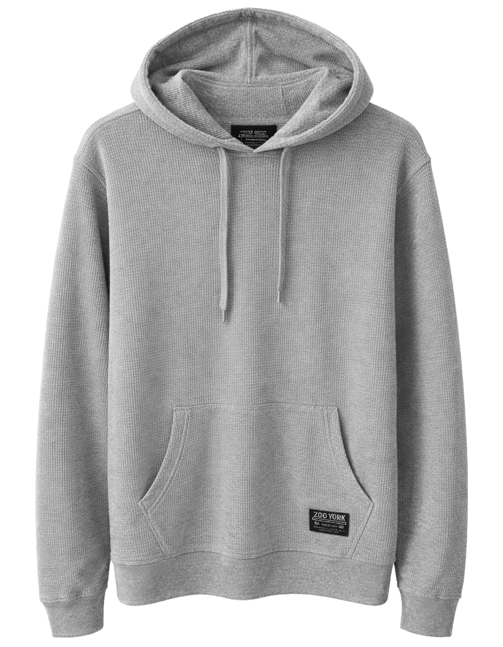 ZOO YORK THERMAL HOODIE GREY MARLED - ZY33L114