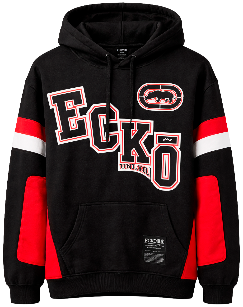 ECKO UNLTD FLEECE HOODIE BLACK - EO34H1179