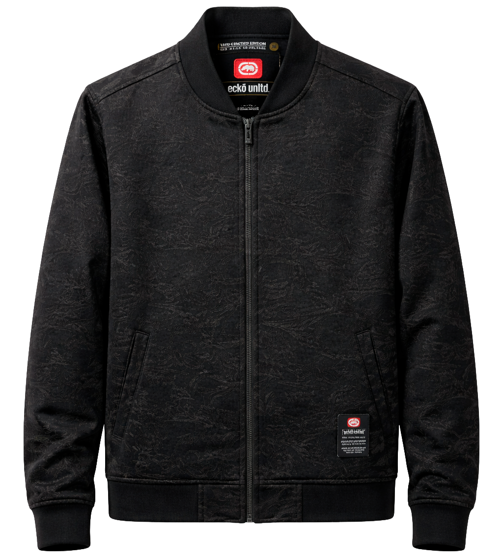 ECKO UNLTD BOMBER JACKET BLACK - EO33O574
