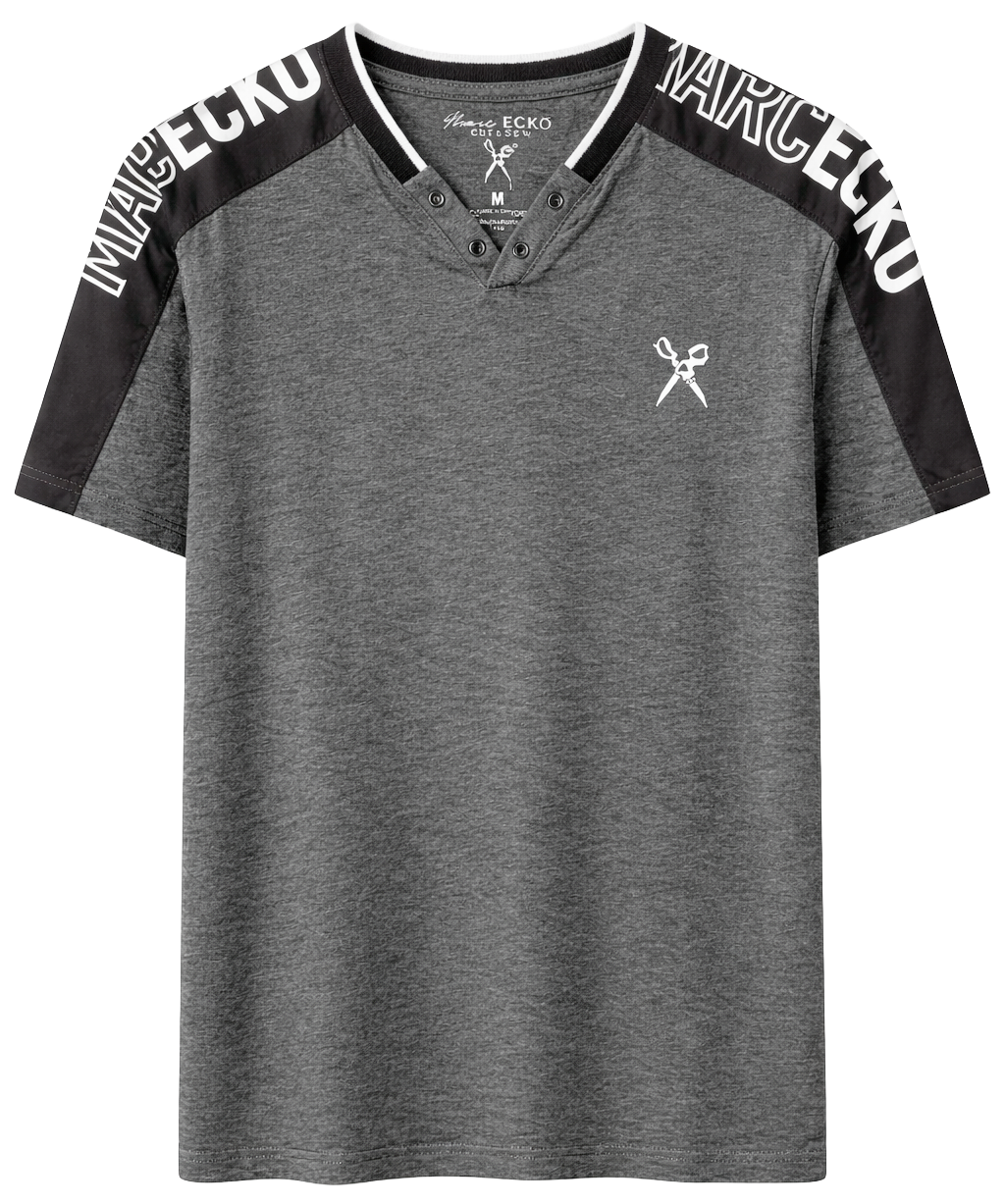 MARC ECKO CUT & SEW T-SHIRT GREY MARLED - MK8KO554S4