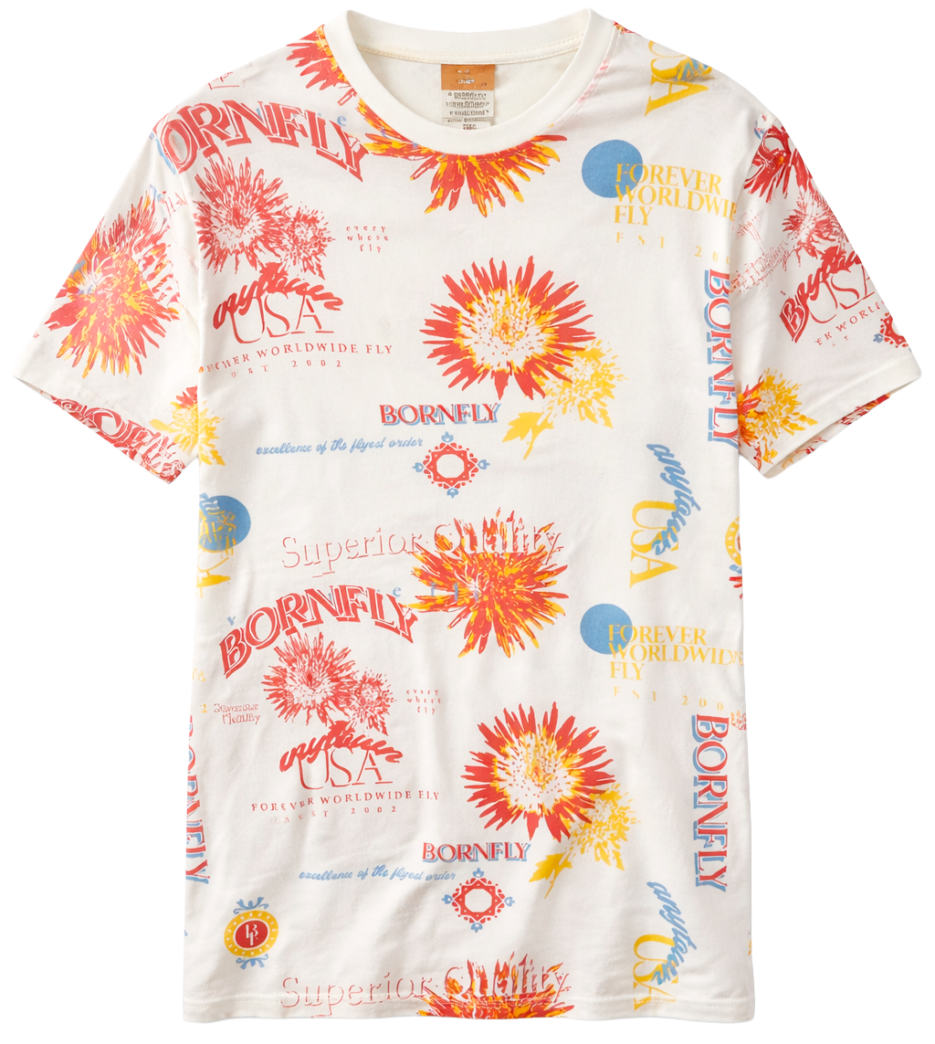 BORN FLY PLUS SIZE T-SHIRT WHITE - B07C3149