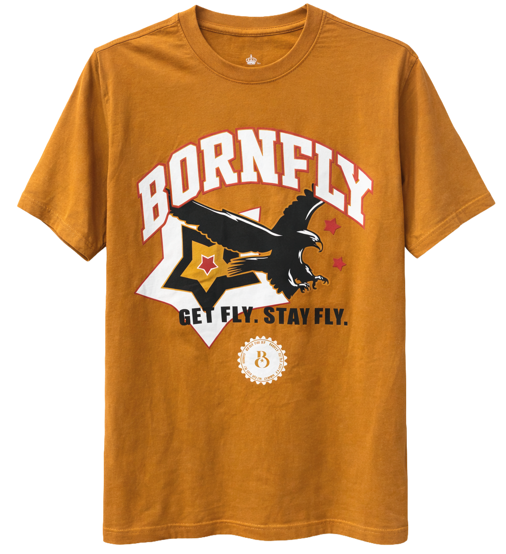 BORN FLY GRAPHIC T-SHIRT SADDLE - B05C3114
