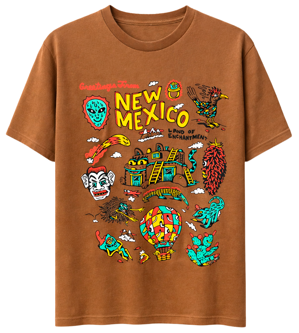 KILLER ACID GRAPHIC T-SHIRT BROWN - NEW MEXICO