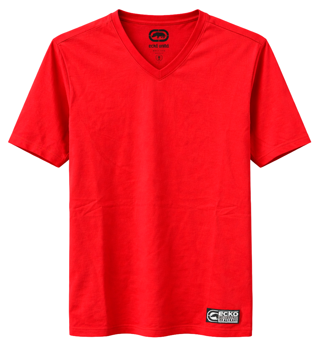 ECKO UNLTD S/S V-NECK T-SHIRT TRUE RED - EO13K1371