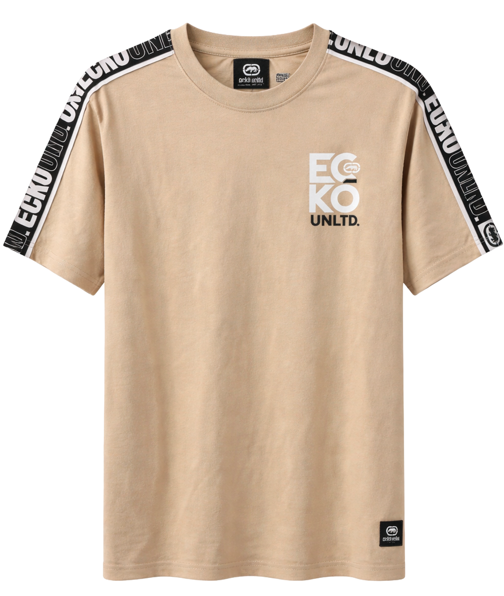 ECKO UNLTD S/S KNIT T-SHIRT TAUPE - EO14K1484
