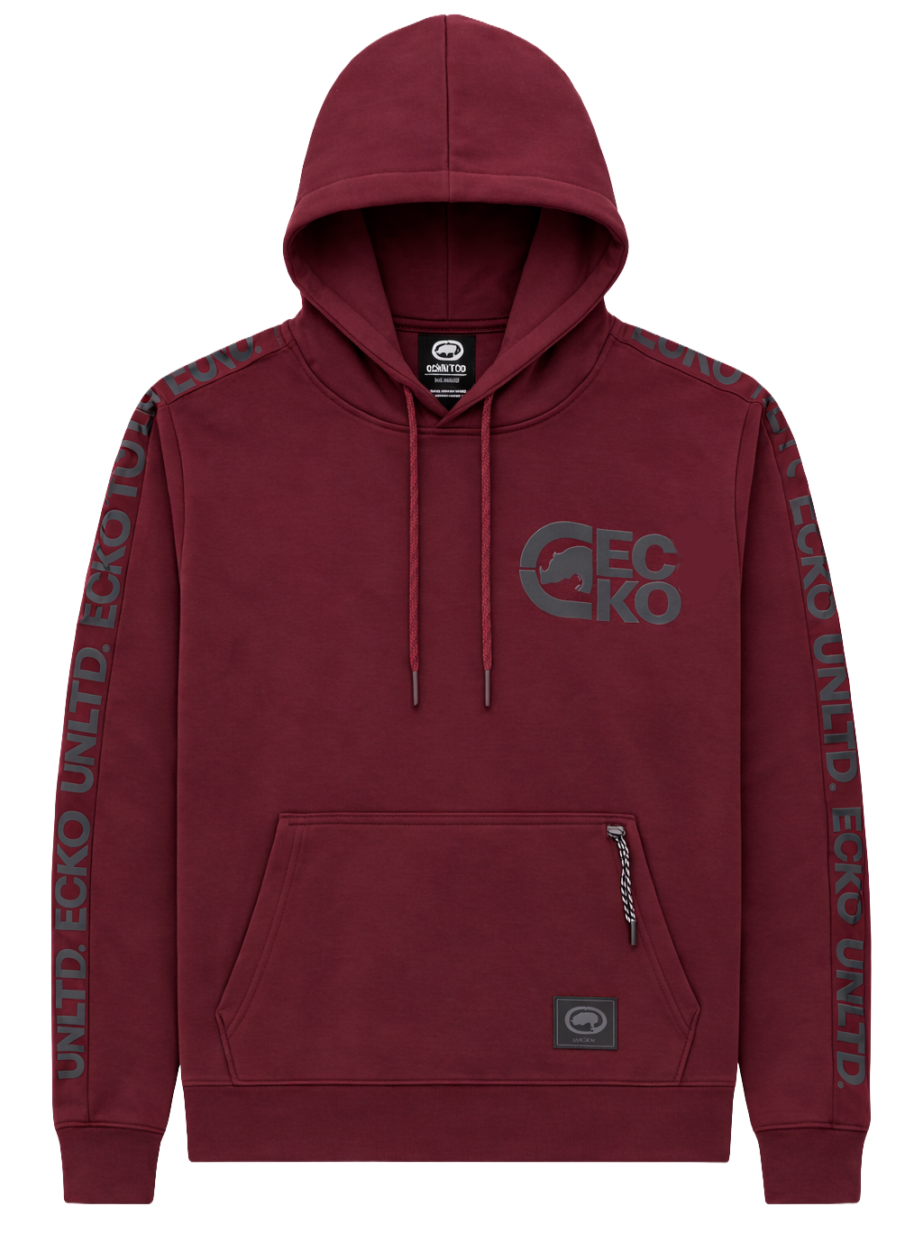 ECKO UNLTD FLEECE HOODIE BURGUNDY - EO34H1186