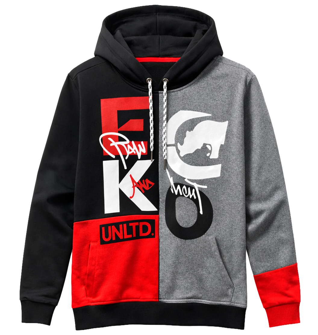 ECKO UNLTD FLEECE HOODIE GREY MARLED - EO34H1245